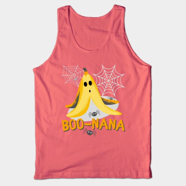 Boo-nana Banana Ghost Halloween Design Tank Top by SimpleModern